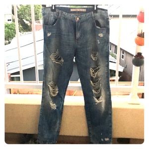 Washed Zara Boyfriend Jeans
